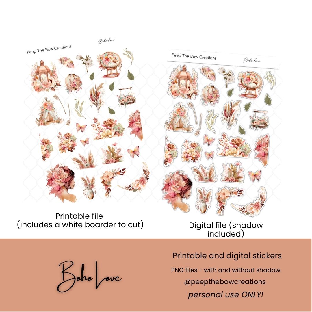 Boho Love Deco (Printable and Digital)