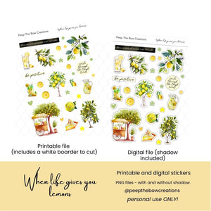 When life gives you lemons (Printable and Digital)
