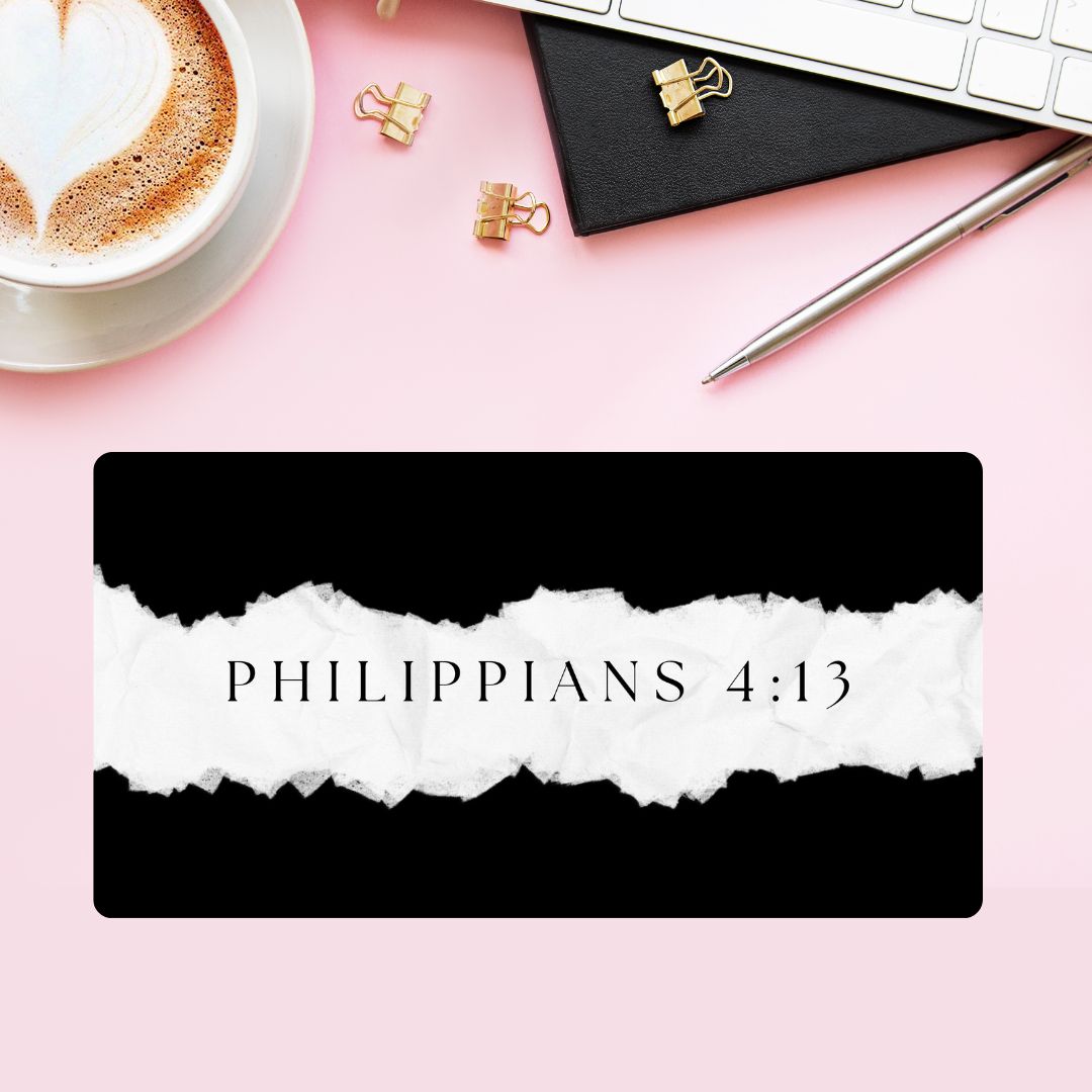 Philippians 4:13 Desk mouse pad