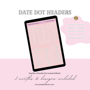 Date Dot Headers