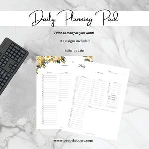 Daily Planning Pad - Printable