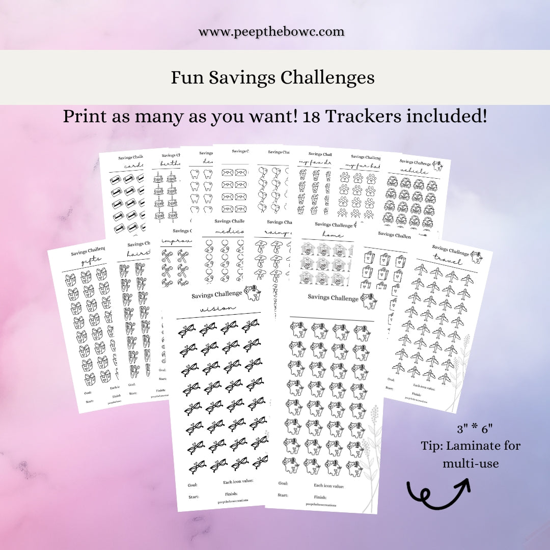 Fun Savings Trackers on demand!