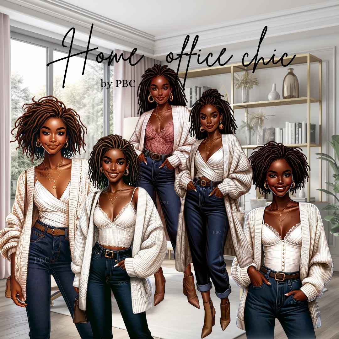 Home Office Chic Dolls Design Element - Commercial License Included