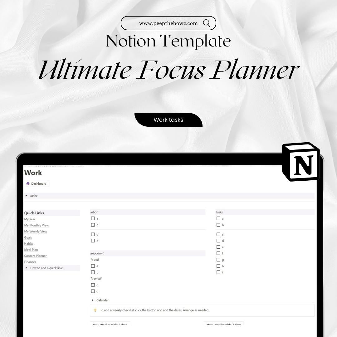 Notion Ultimate Focus Planner
