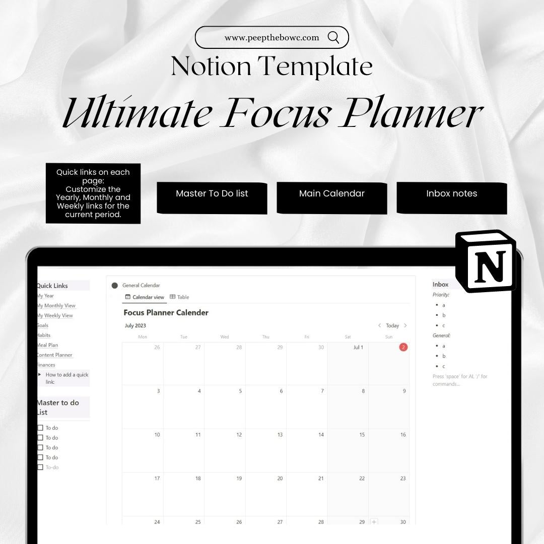 Notion Ultimate Focus Planner