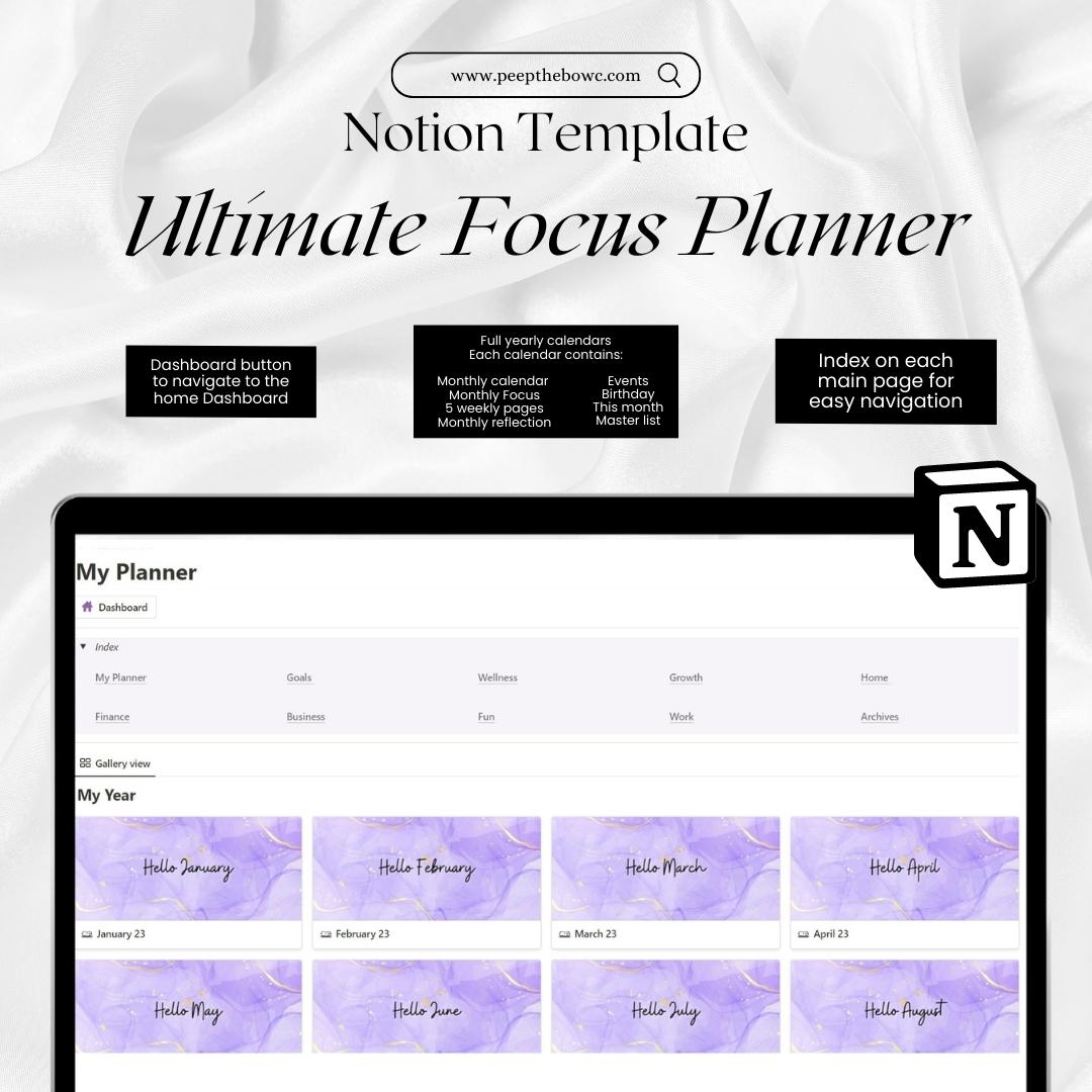 Notion Ultimate Focus Planner