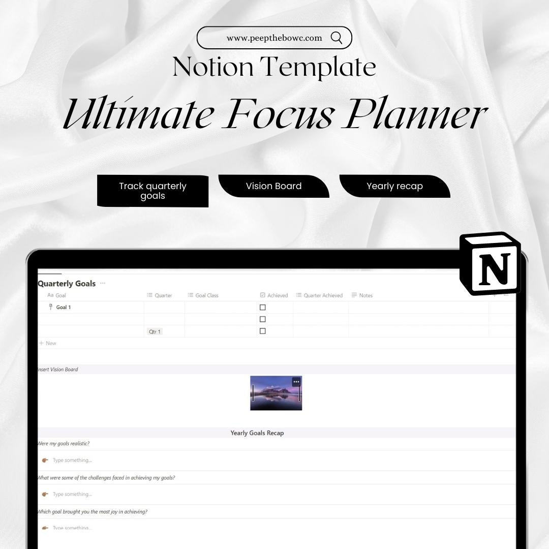 Notion Ultimate Focus Planner