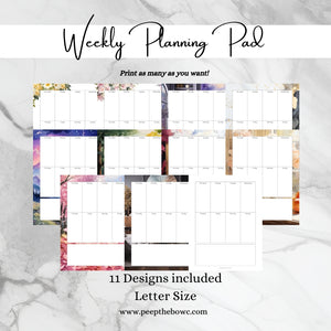 Weekly Planning Pad - Printable