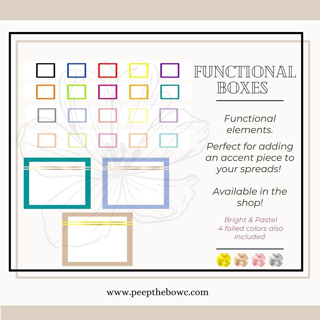 Functional boxes bright and pastel