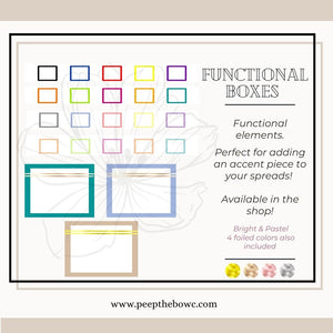 Functional boxes bright and pastel