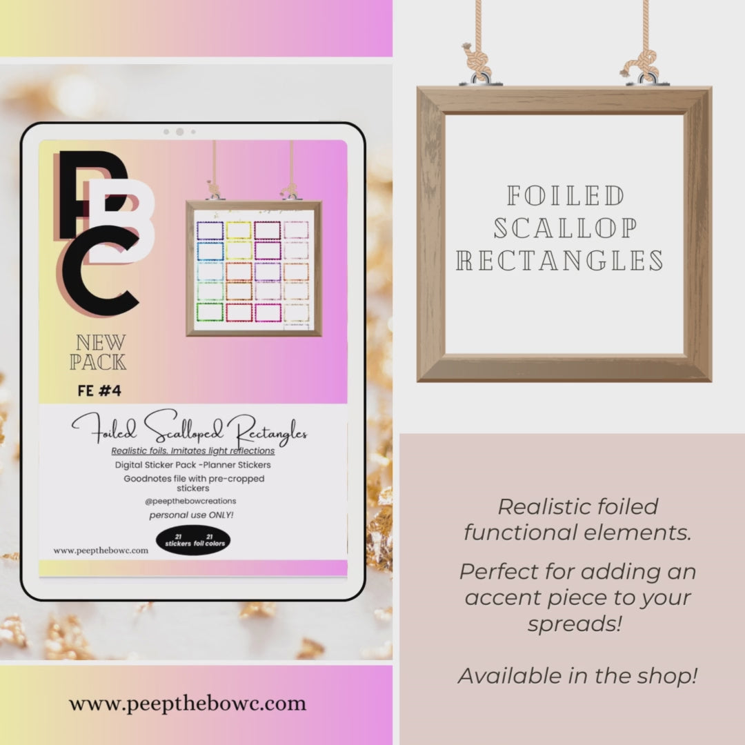 Foiled Scalloped Rectangles