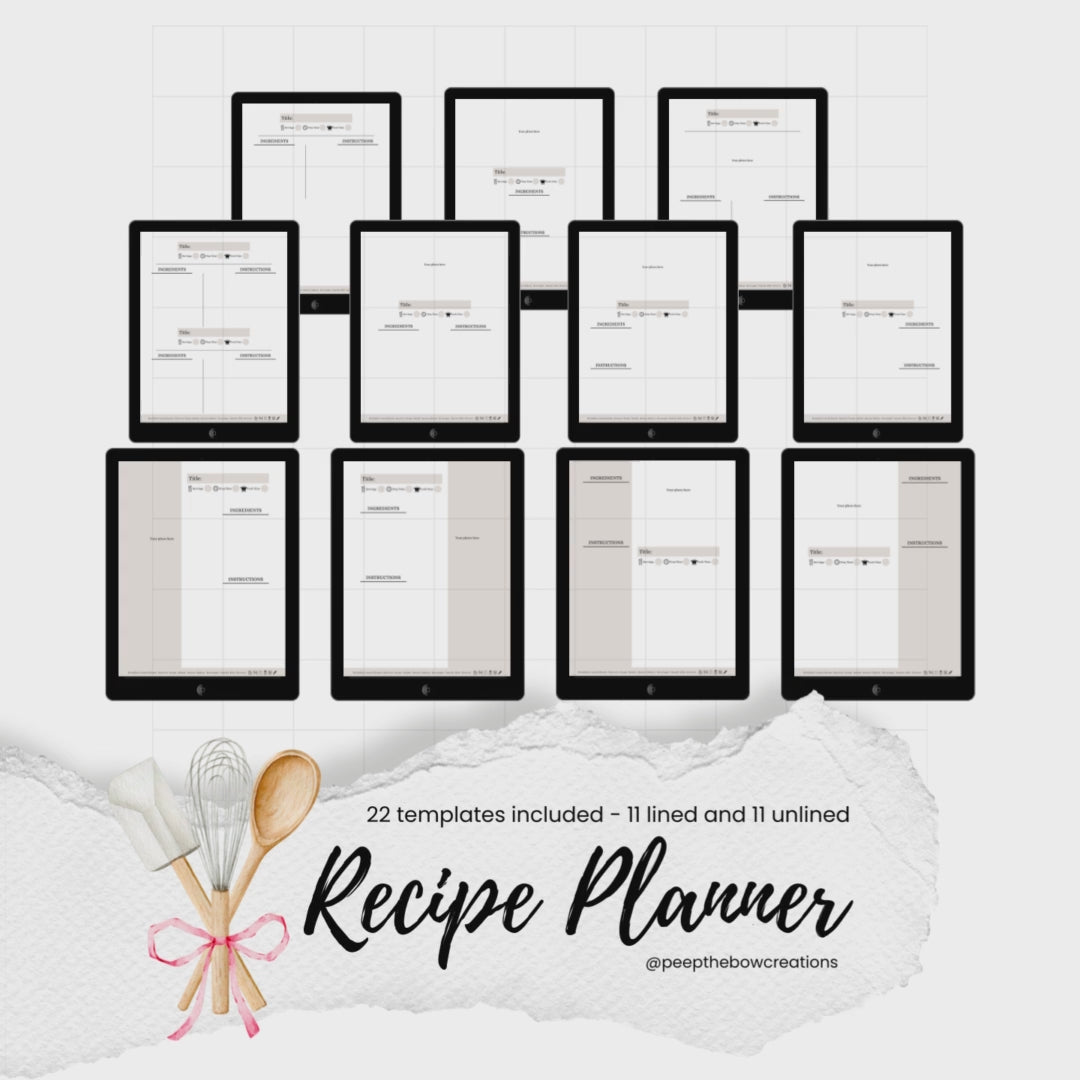 Recipe Book Vol. 1 - Digital