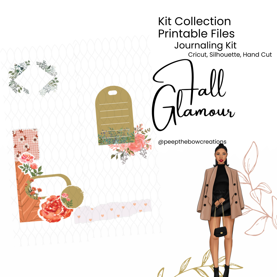 Fall Glamour Printable Journaling Sticker Kit