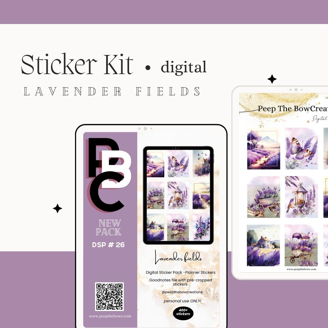 Lavender Fields Stickers DSP-26
