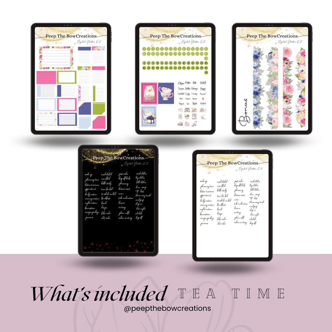 Tea Time Stickers DSP-19