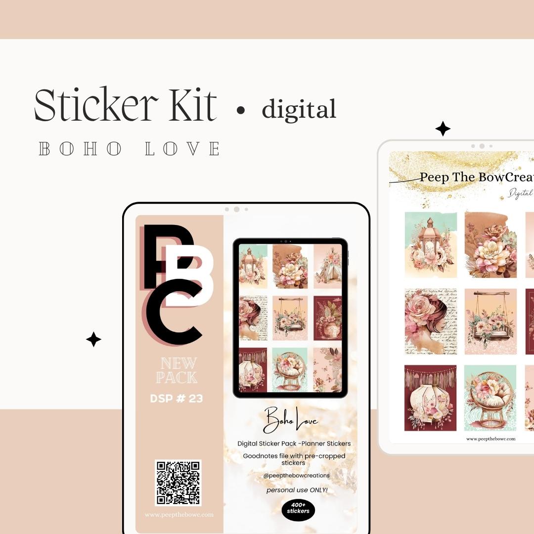 Boho Love Stickers DSP-23