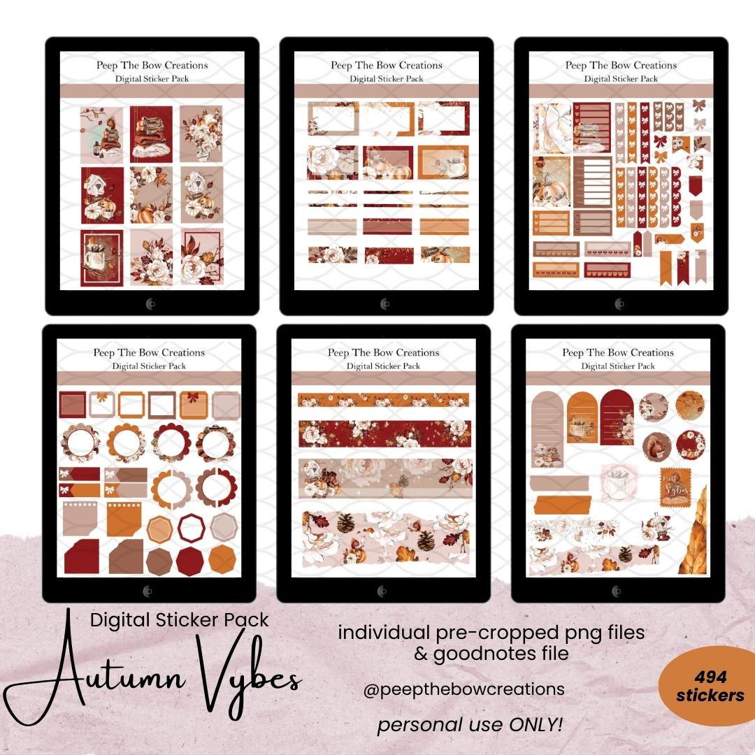 Autumn Vybes Digital Sticker Pack