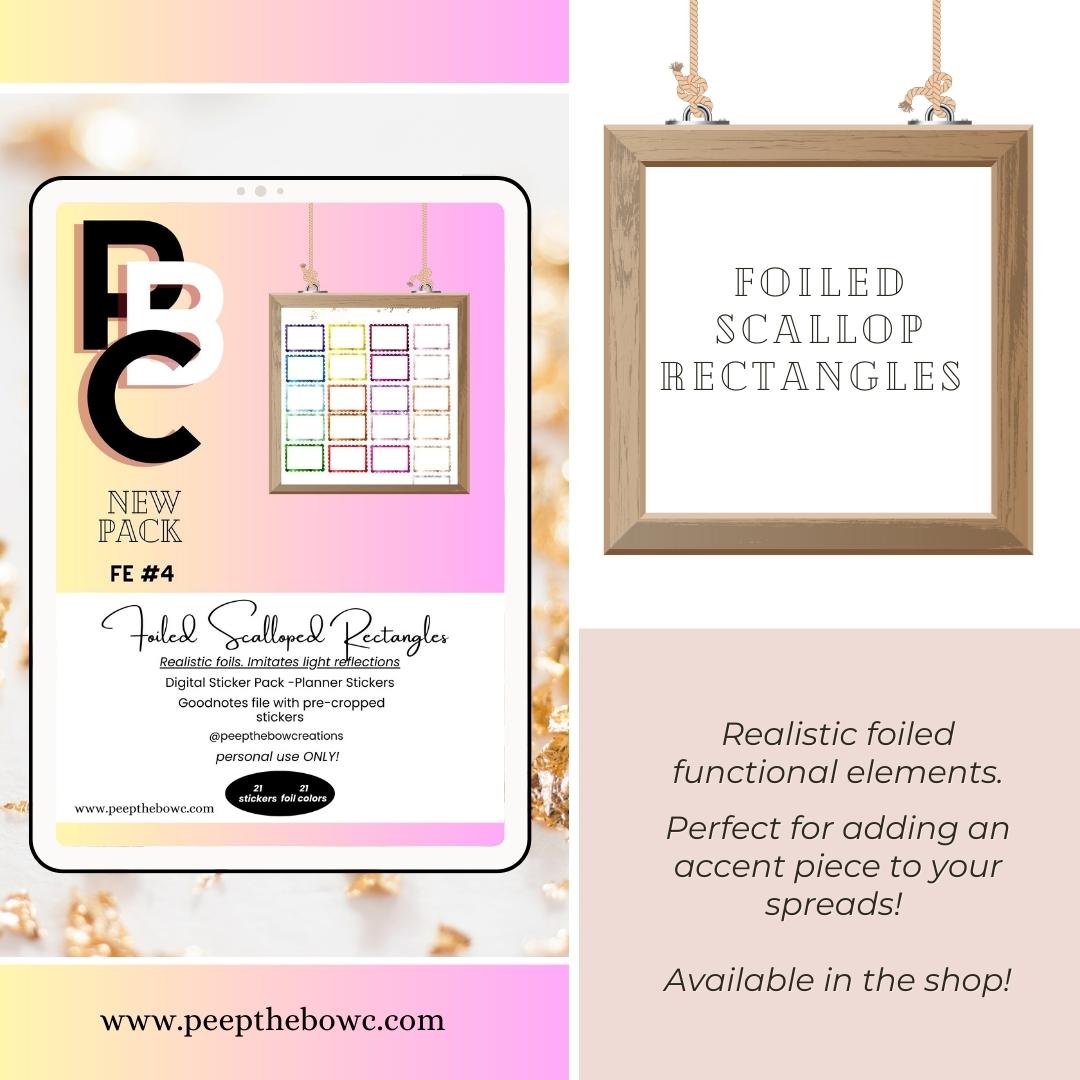 Foiled Scalloped Rectangles