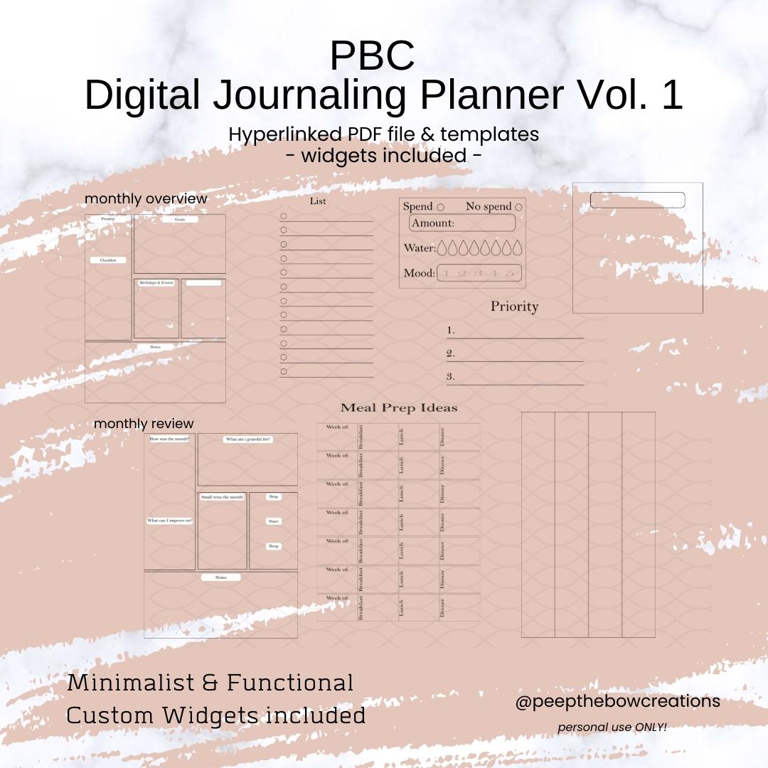 PBC Journaling Digital Planner V1