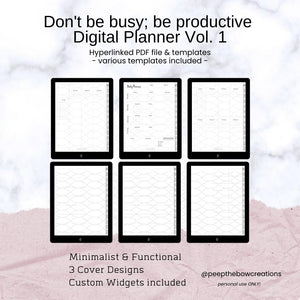 Don't by busy; be productive Digital Planner V1