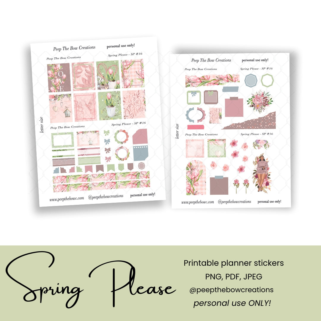 Spring Please Stickers DSP-16
