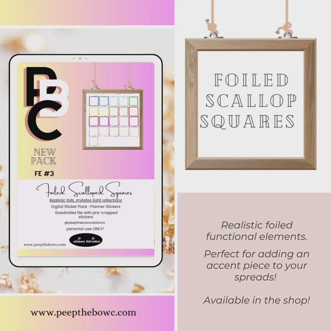 Foiled Scalloped Squares