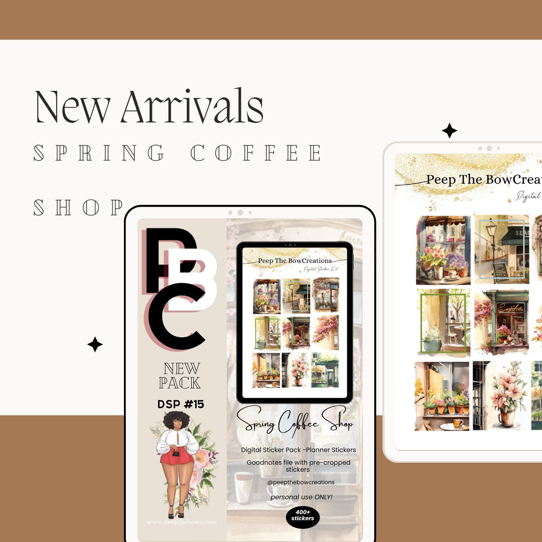 Spring Coffee Shop Stickers DSP-15