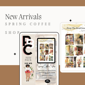 Spring Coffee Shop Stickers DSP-15