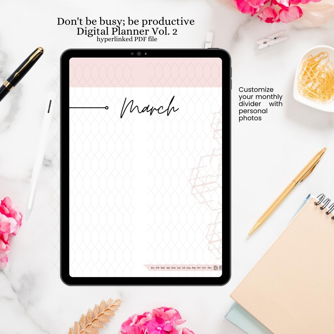 Don't by busy; be productive Digital Planner Vol. 2