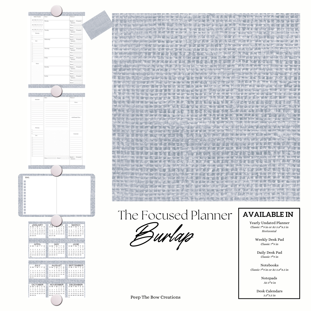 Burlap Focus Planner