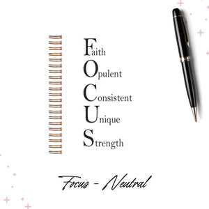 Black on White Focus Planner