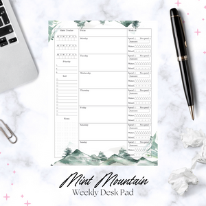 Weekly Desk Planners