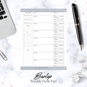 Weekly Desk Planners
