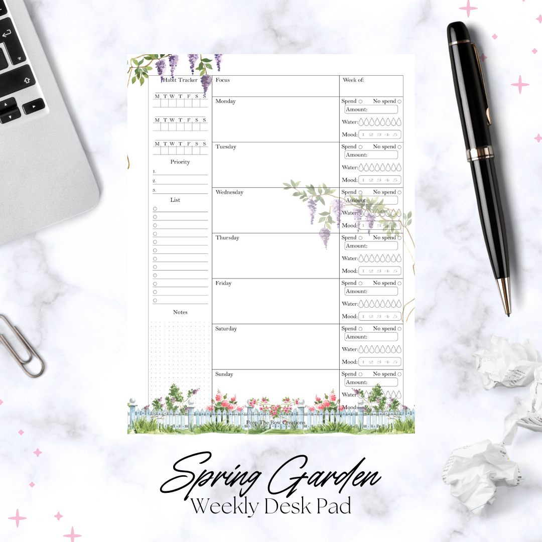 Weekly Desk Planners