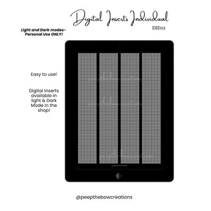 DII03 - Weekly View Grid (Digital Inserts Individual)