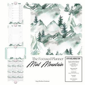 Mint Mountains Focus Planner