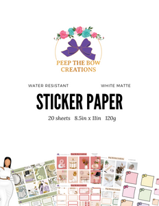 Sticker Paper- Weather Resistant!!!