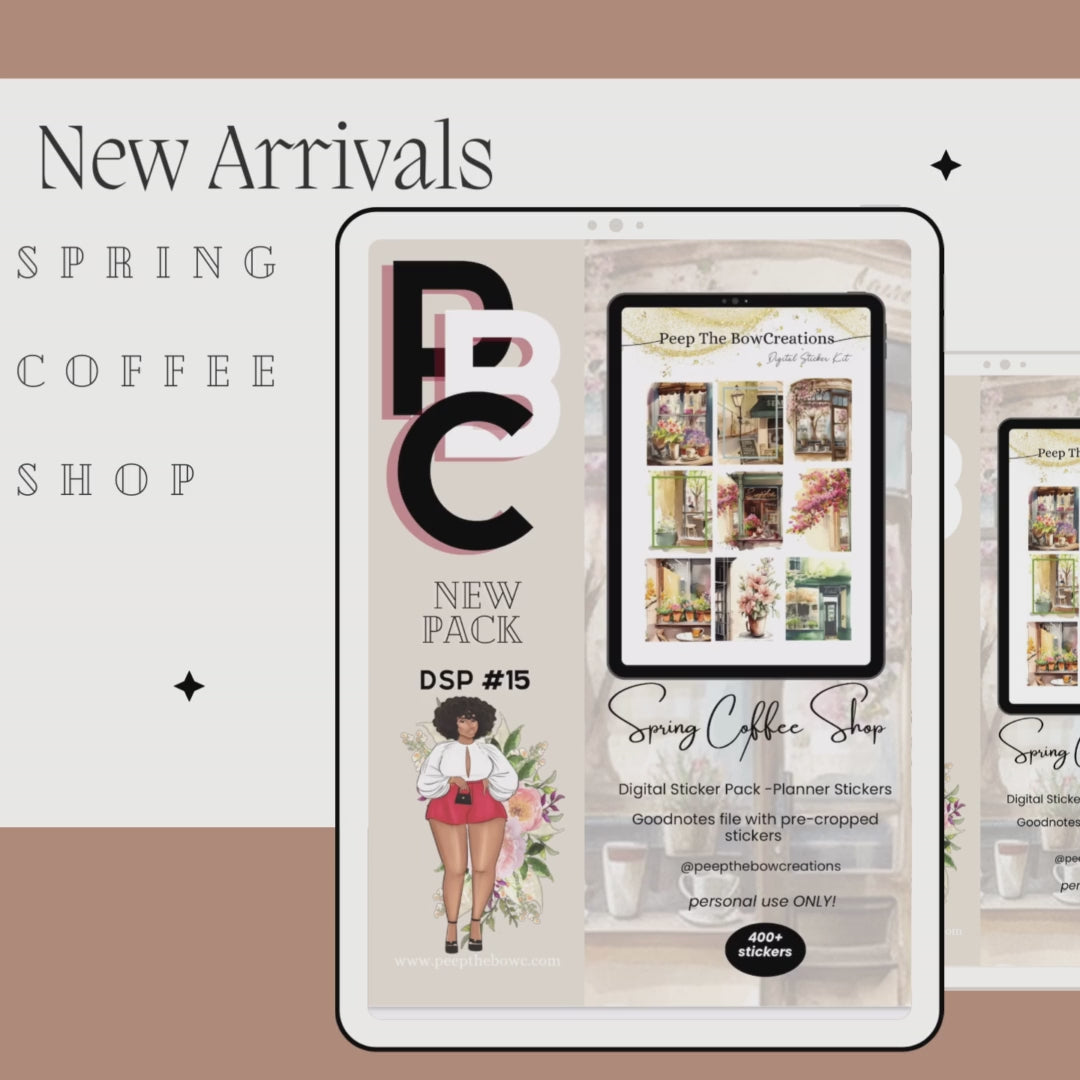 Spring Coffee Shop Stickers DSP-15