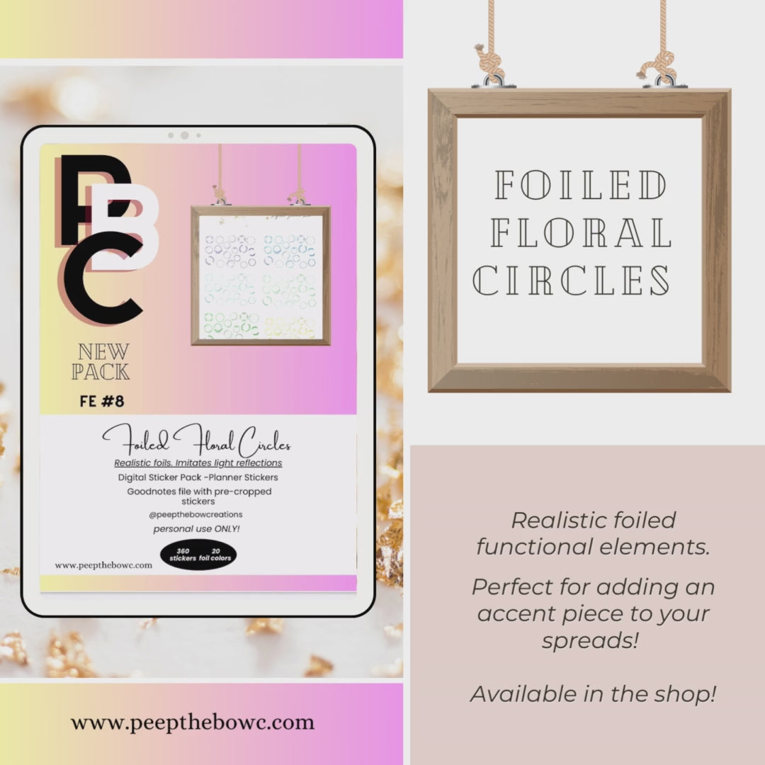 Foiled Floral Circles
