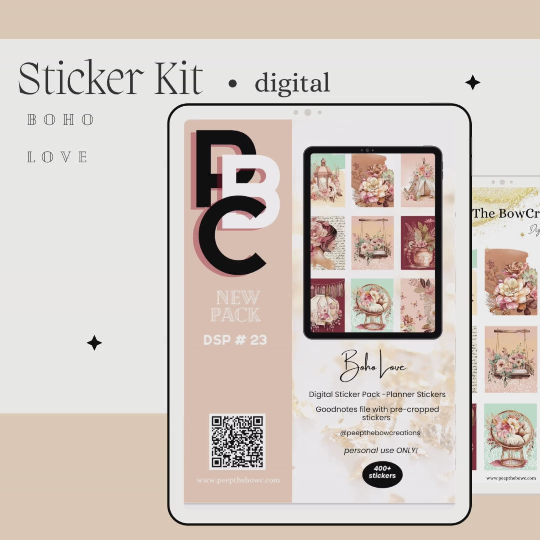 Boho Love Stickers DSP-23
